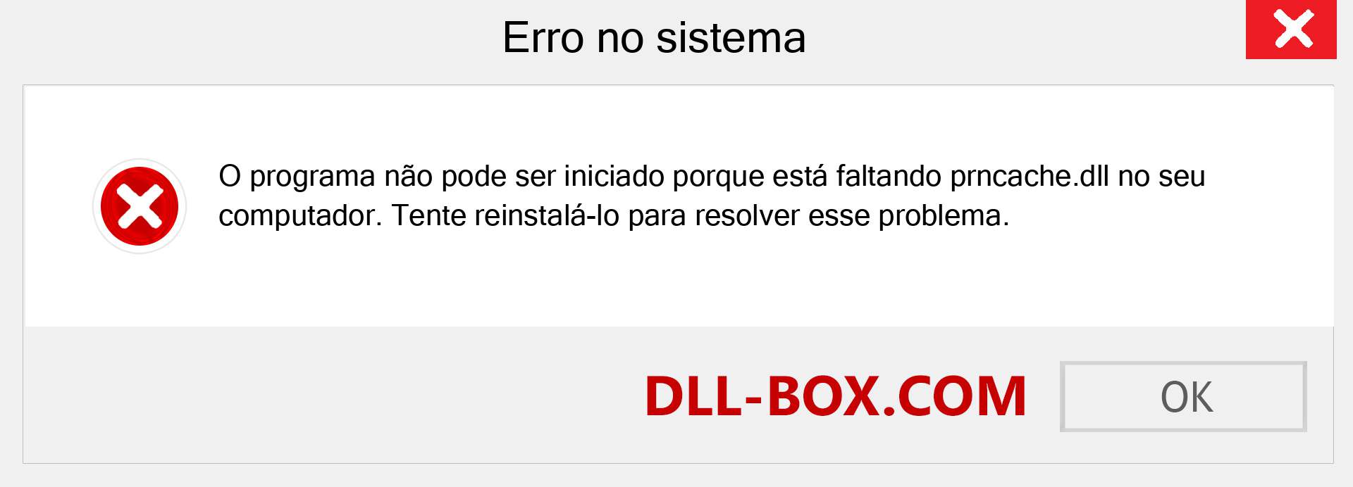 Arquivo prncache.dll ausente ?. Download para Windows 7, 8, 10 - Correção de erro ausente prncache dll no Windows, fotos, imagens