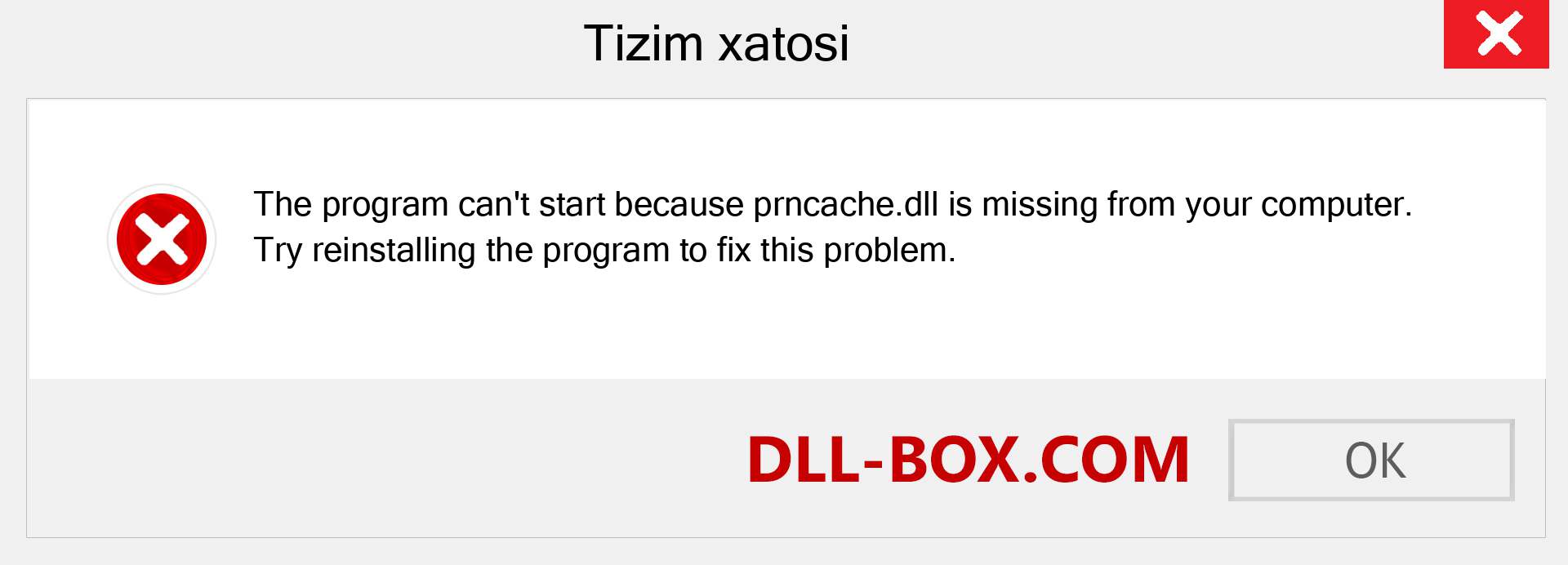 prncache.dll fayli yo'qolganmi?. Windows 7, 8, 10 uchun yuklab olish - Windowsda prncache dll etishmayotgan xatoni tuzating, rasmlar, rasmlar